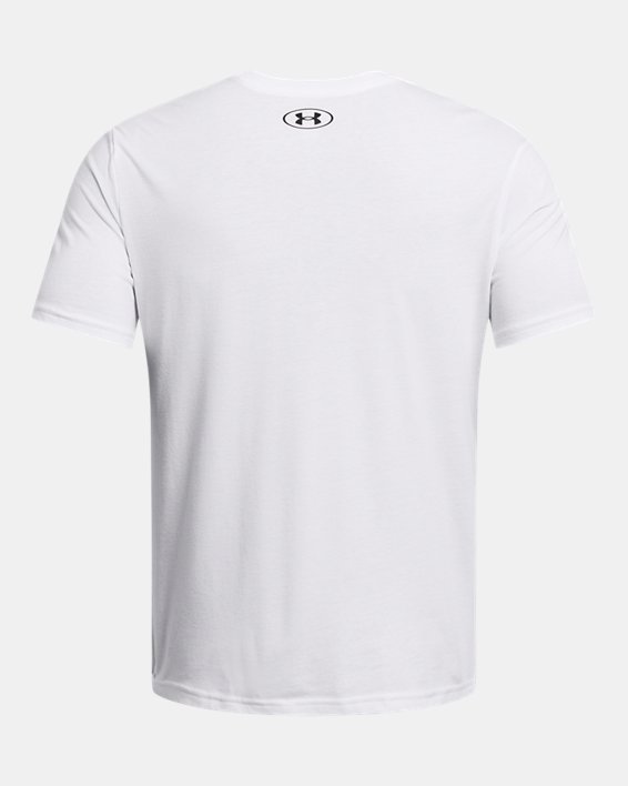 Men's UA Branded Gel Stack Short Sleeve in White image number 3